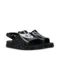 Melissa x10 CORSO COMO touch-strap cat-print sandals - Black