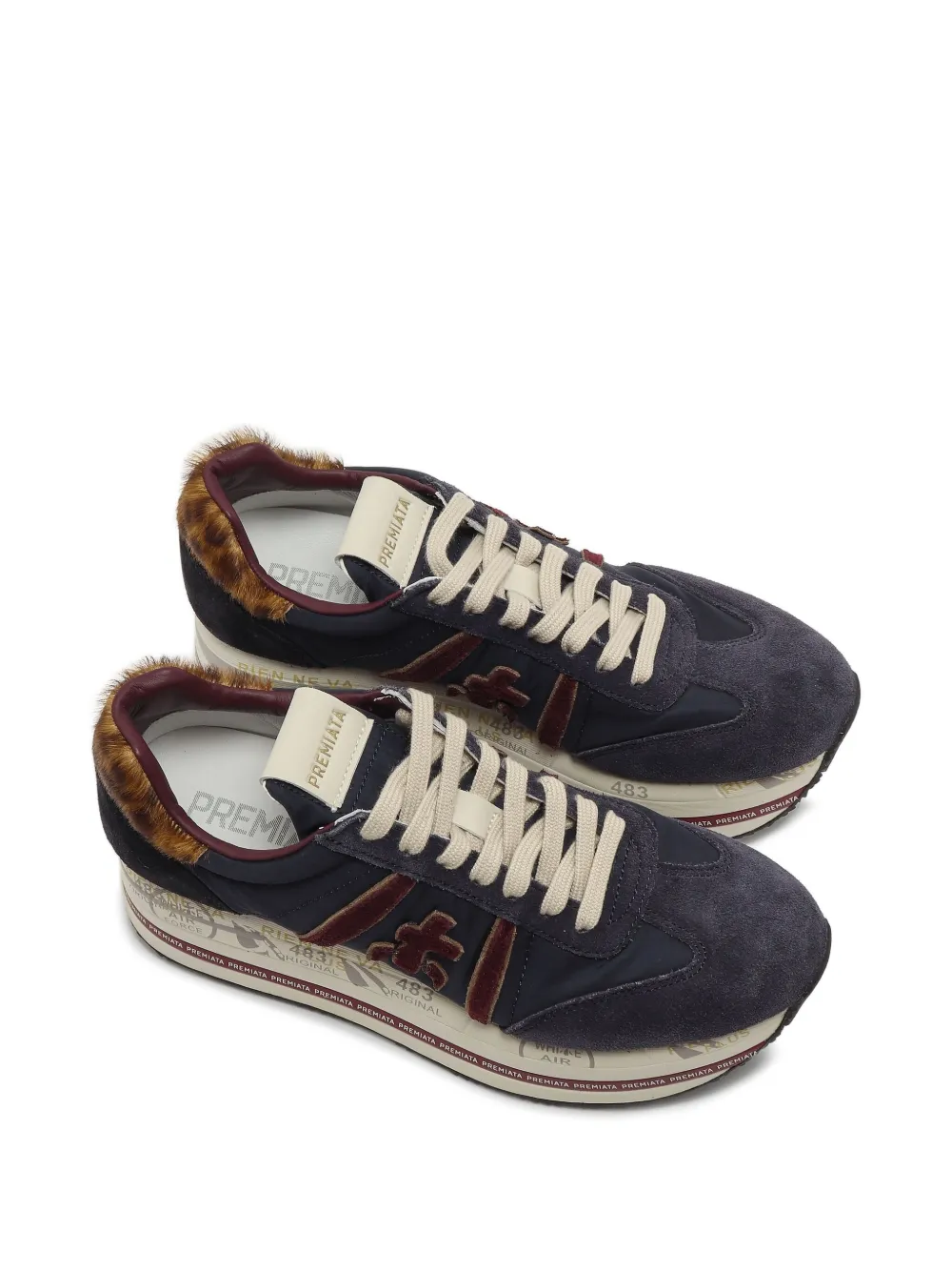 Premiata Sneakers met luipaardprint Blauw