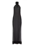 IL VOLO Erin bow-halter top - Black