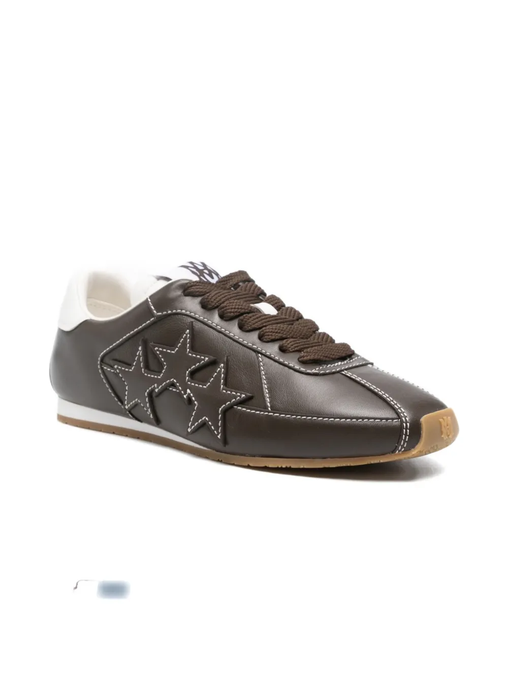 Amiri Pacific Flat Leather Sneakers In Brown
