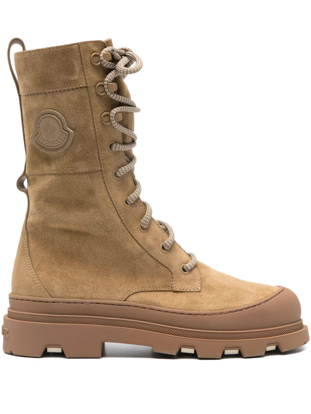 Moncler lace-up suede boots Neutrals