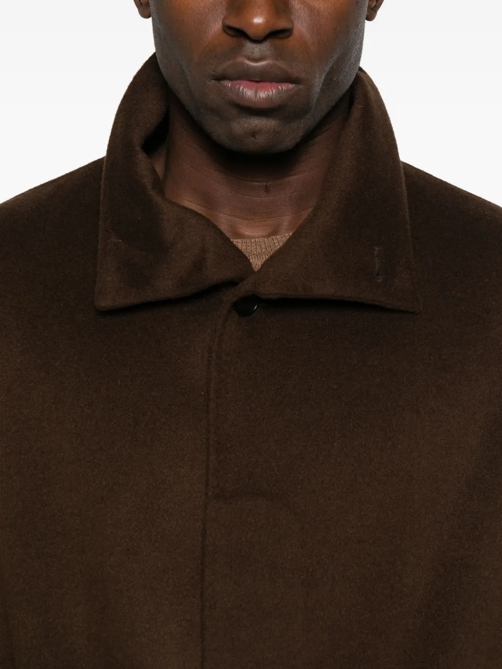 Tonywack Belted Wool Coat In Brown