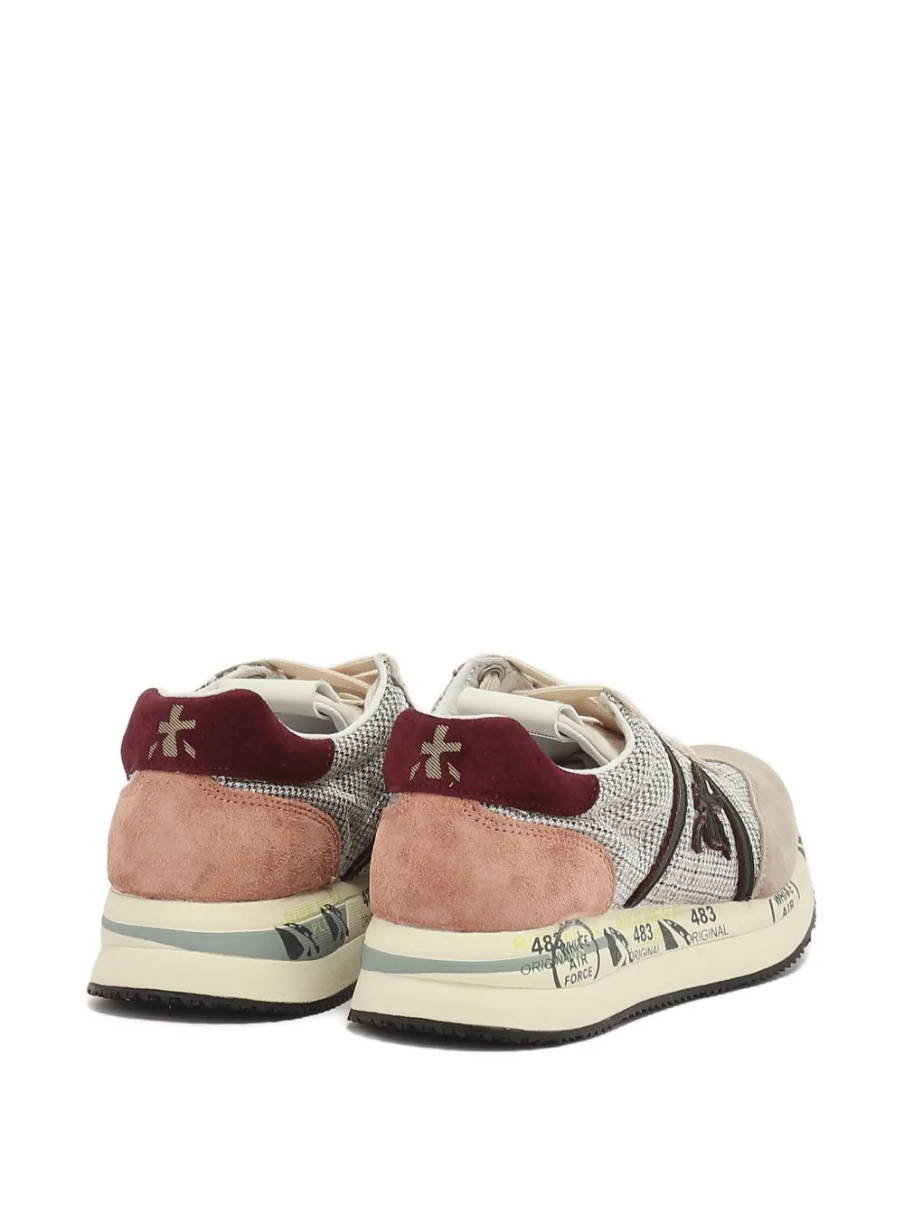 Premiata sequin-embellished sneakers Neutrals