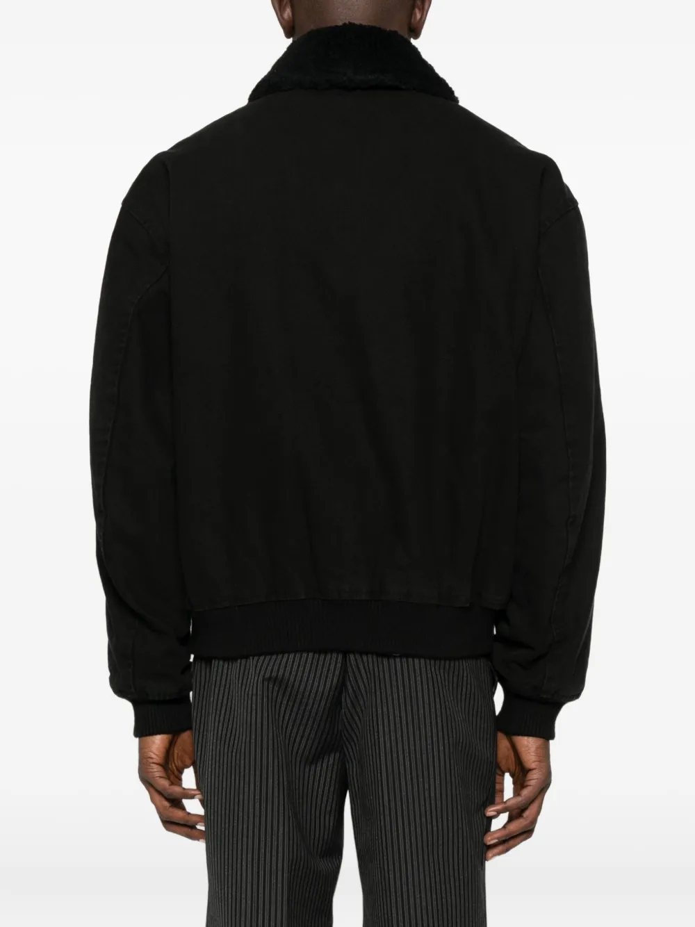 Fleece-Collar Bomber Jacket