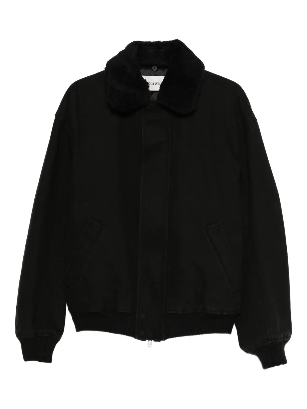 TONYWACK fleece-collar bomber jacket | Black | Image 1