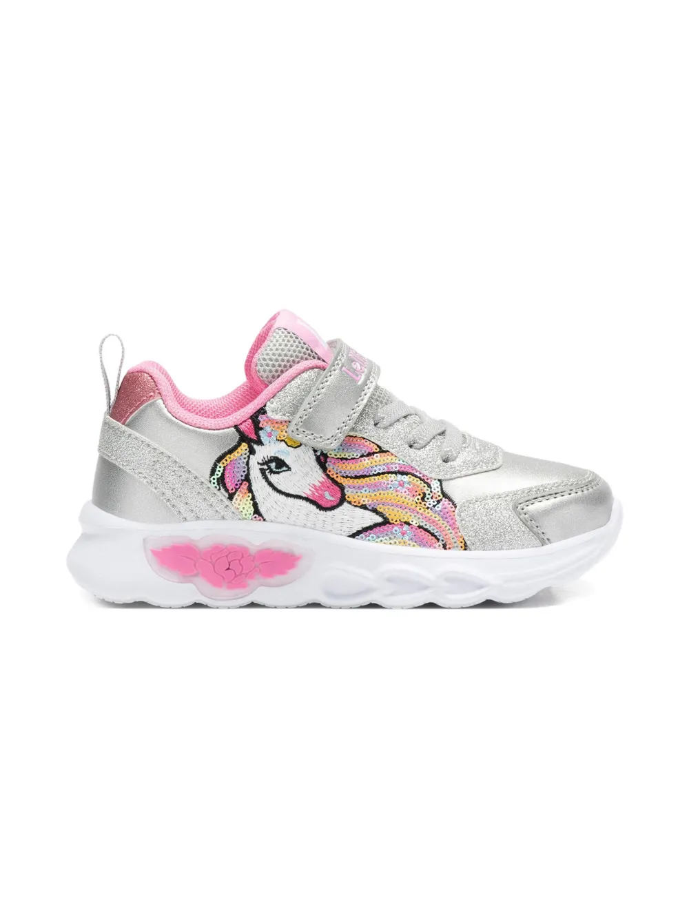 Lelli Kelly Christina Unicorn-embellished Sneakers In Silver