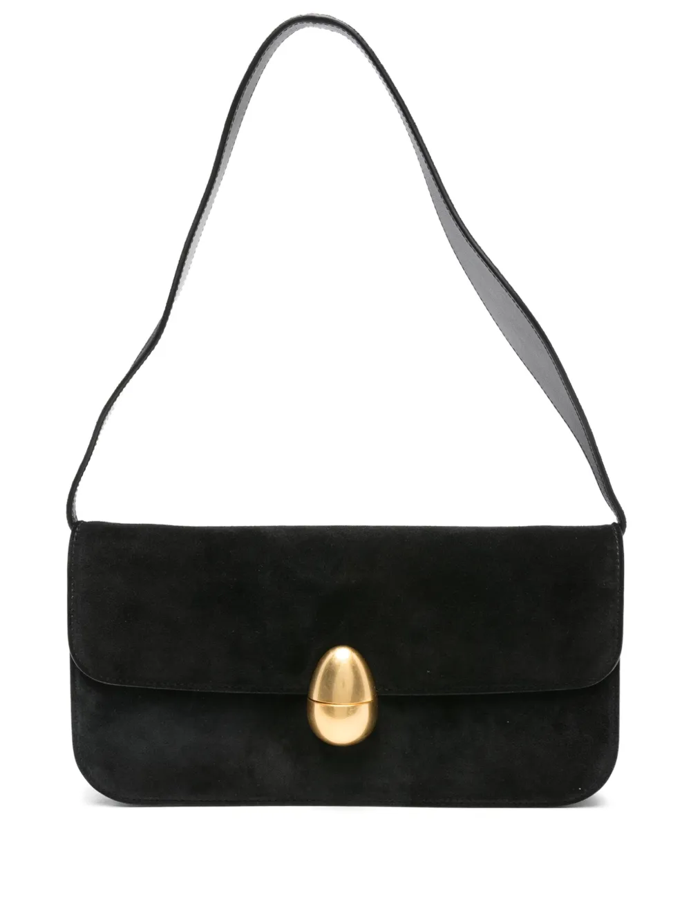 NEOUS clasp-fastening suede shoulder bag | Black | Image 1