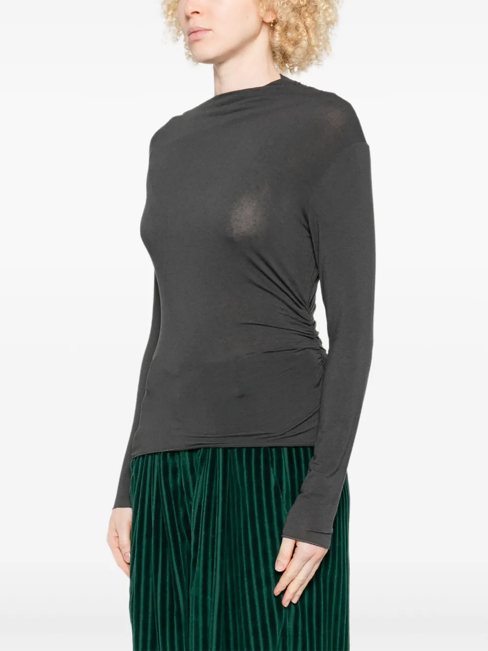  Niu Pull à Fronces - Gris 