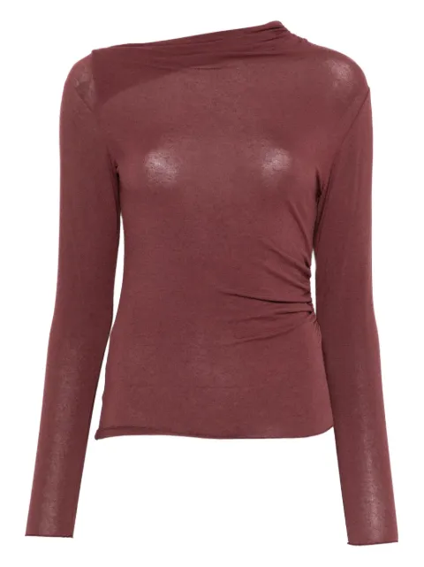 Niu Suéter com gola drapeada