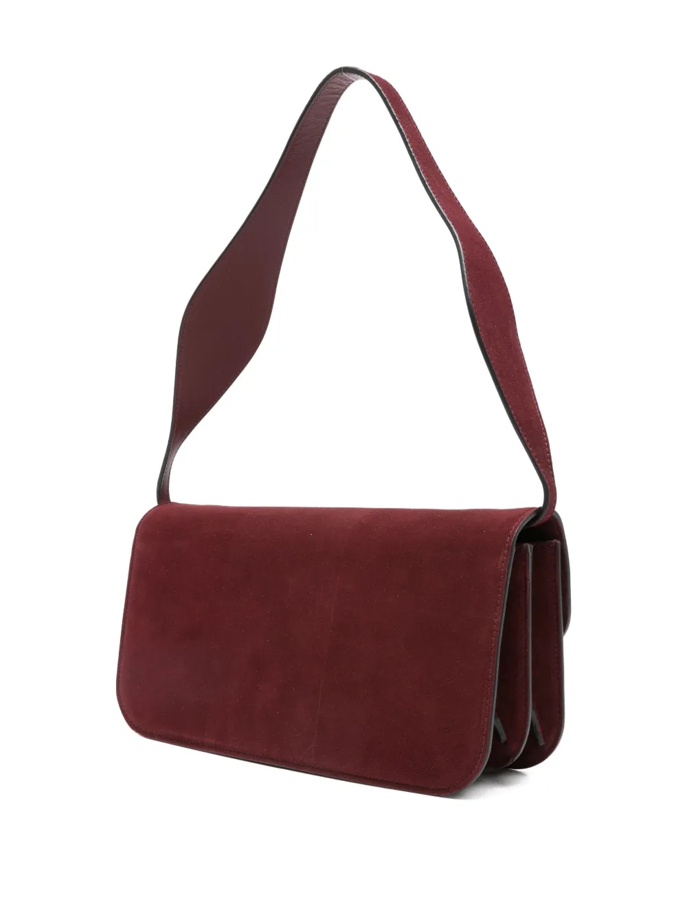 Neous Clasp-fastening Suede Shoulder Bag In Red