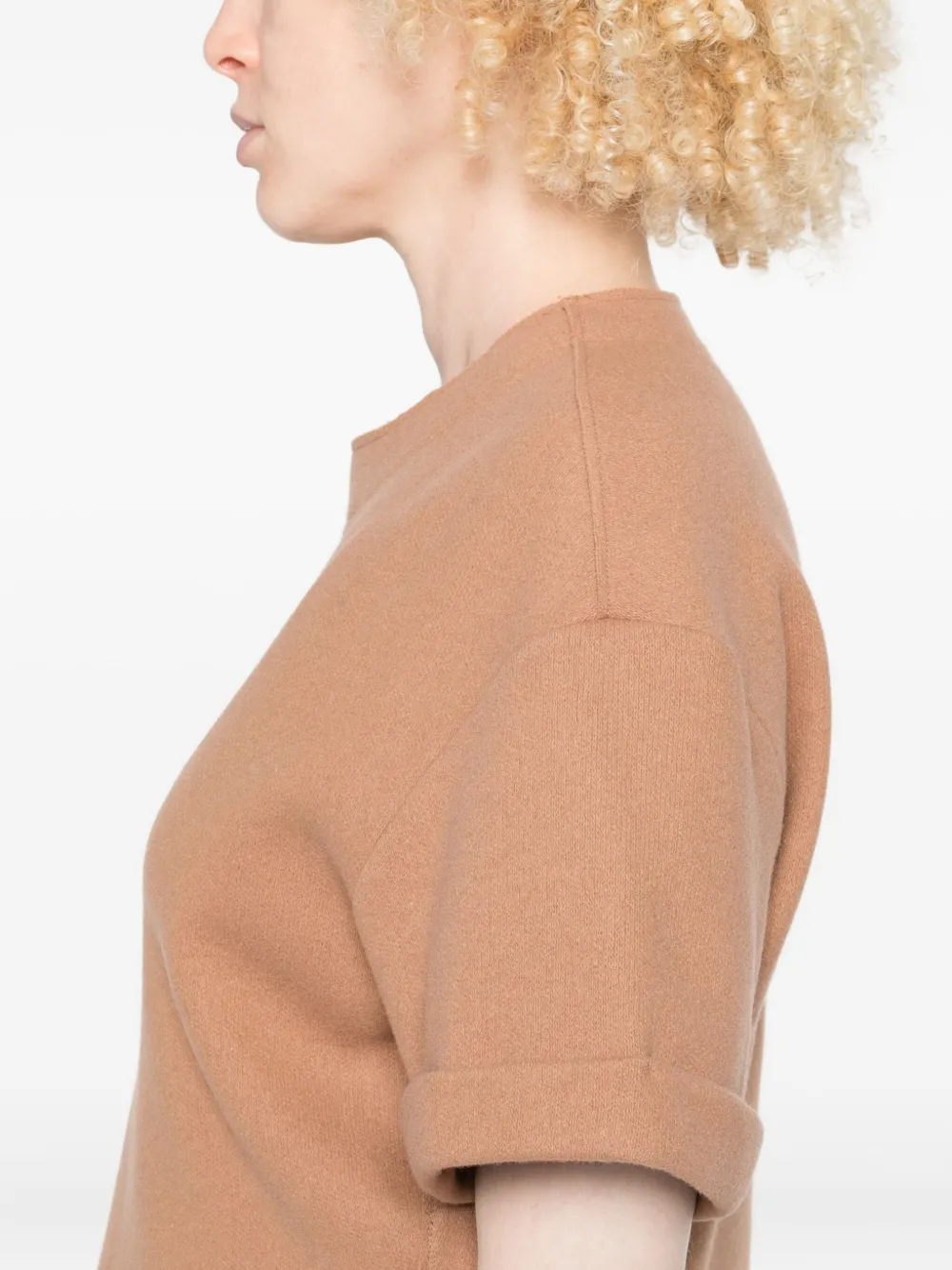 Niu Cropped T-shirt met korte mouwen Bruin