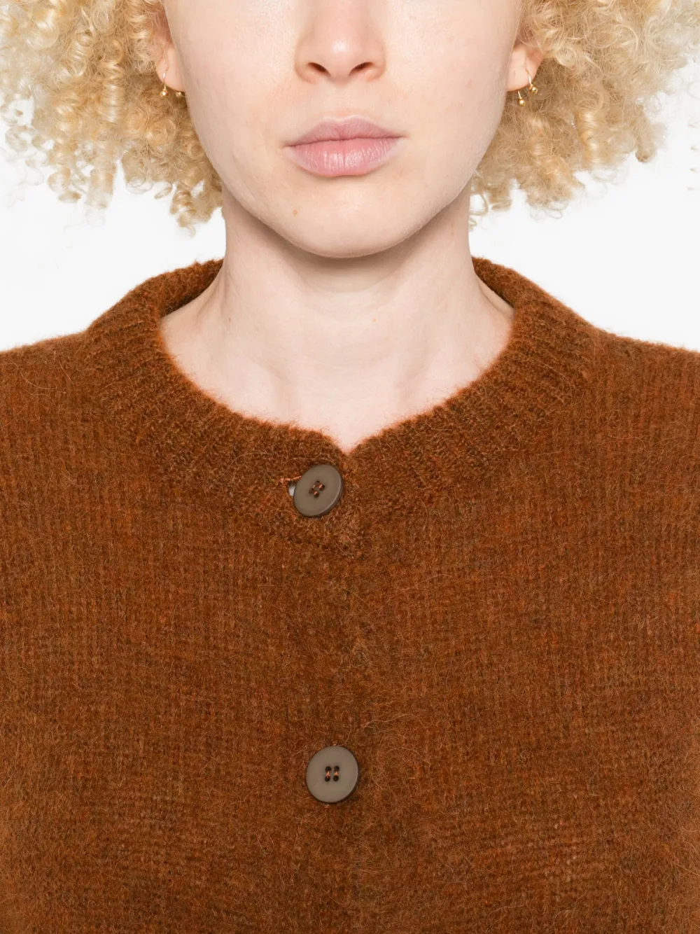 Niū Button-front Cardigan In Brown