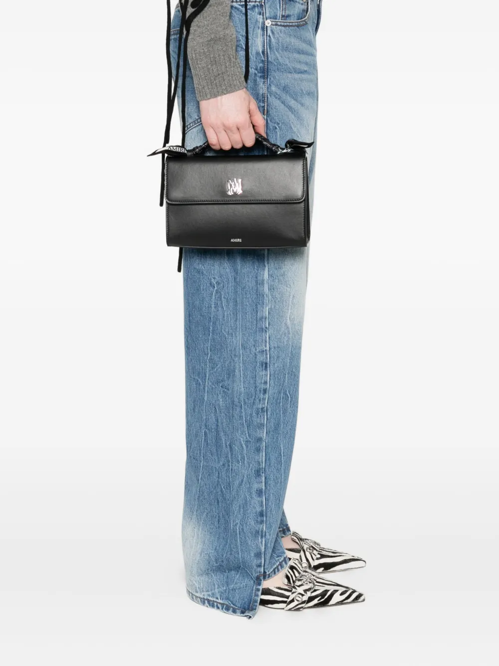 AMIRI Shopper met logoplakkaat - Zwart