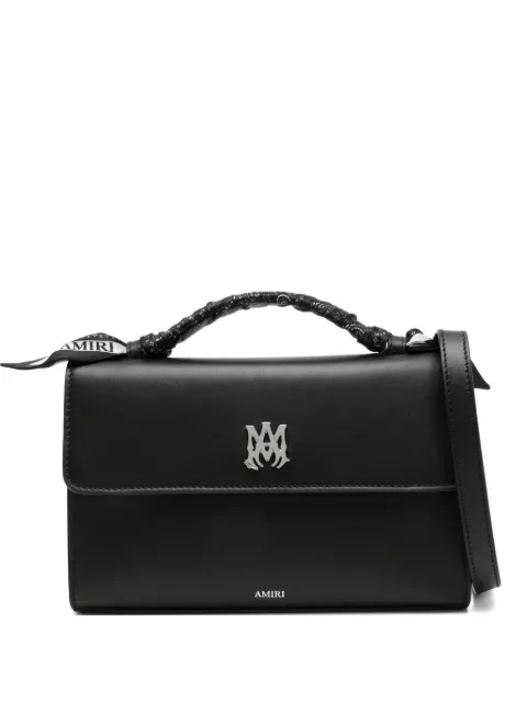 AMIRI logo-plaque leather tote bag