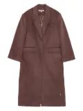 REMAIN padded-shoulder wool coat - Brown
