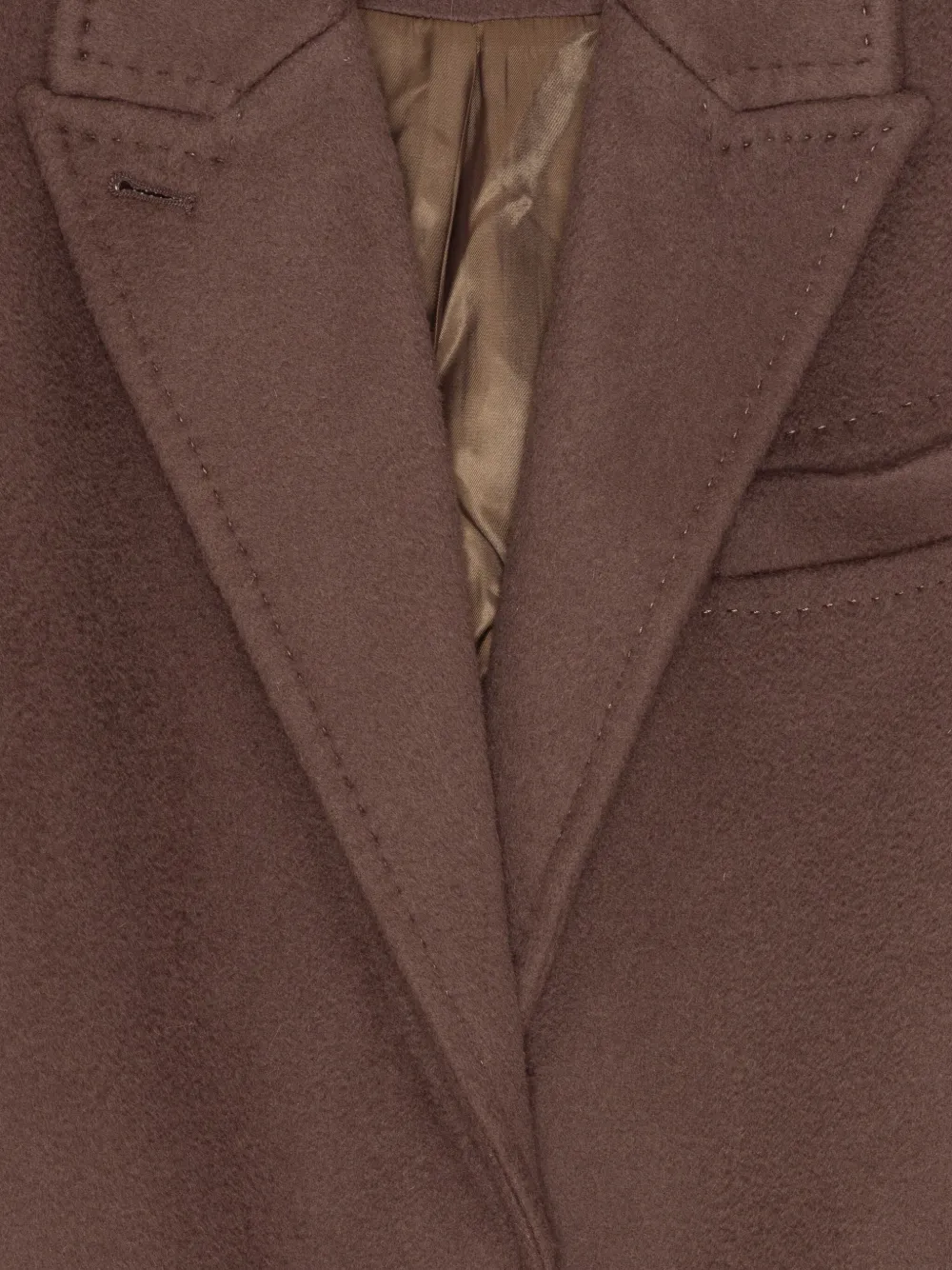 Remain Birger Christensen Padded-shoulder Wool Coat In Brown