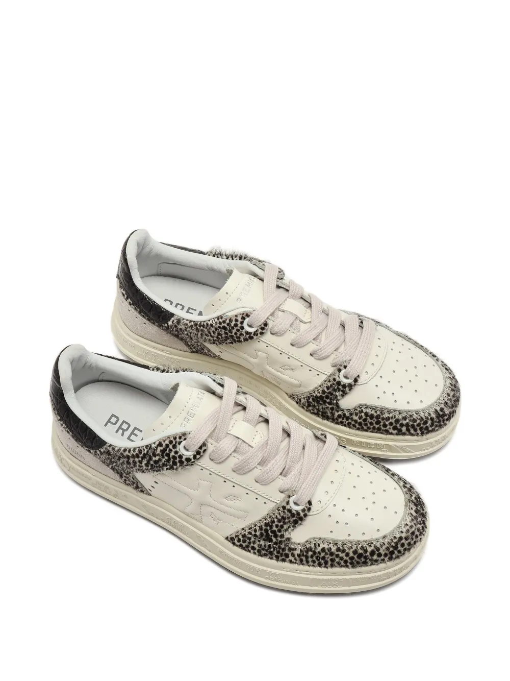 Premiata Quid 7655 sneakers met leren vlakken - Wit