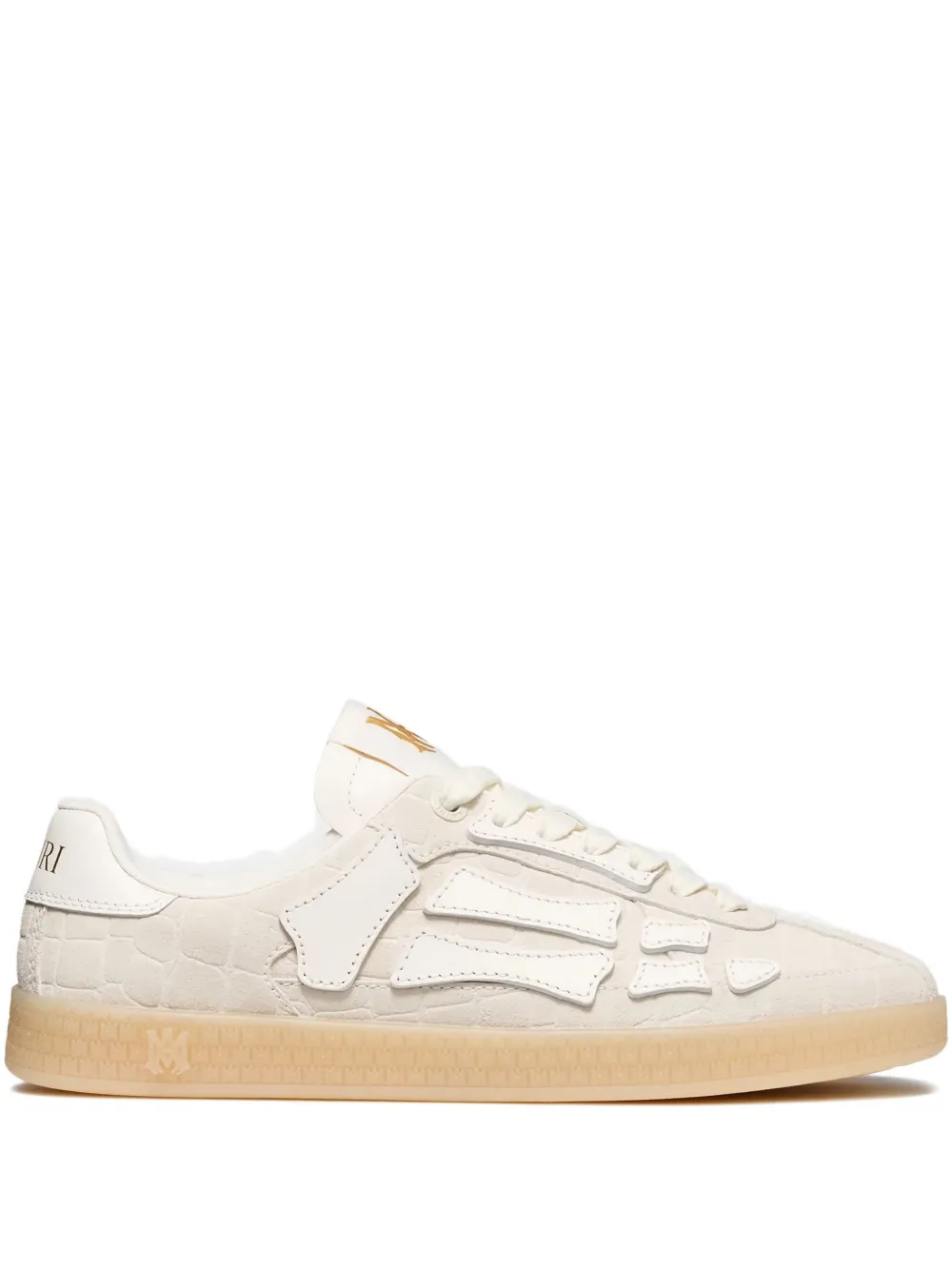 AMIRI croc-debossed leather sneakers Neutrals