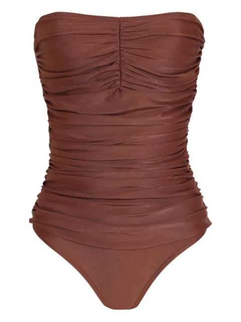 Lygia & Nanny Melissa ruched strapless swimsuit