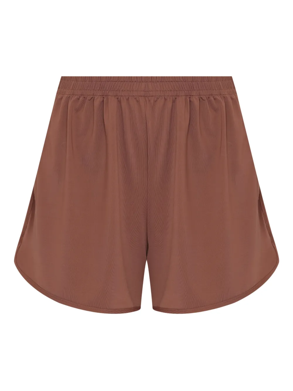 Lygia & Nanny Nanny Elastic-waistband Curved-hem Shorts In Brown