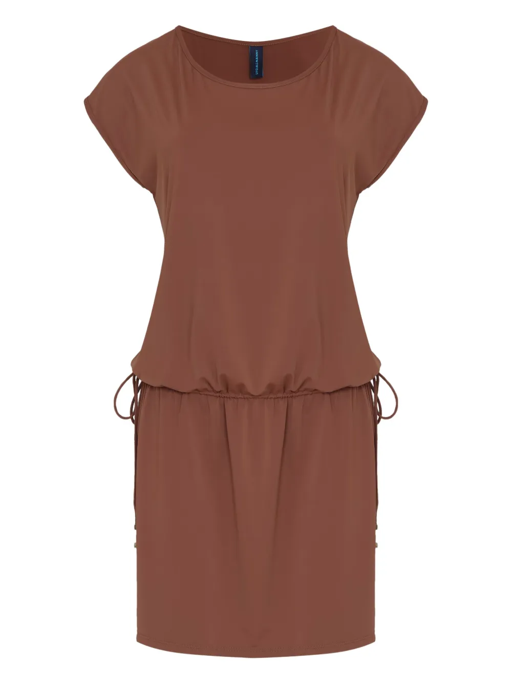 Lygia & Nanny Shiva short-sleeve drawstring dress | Brown | Image 1