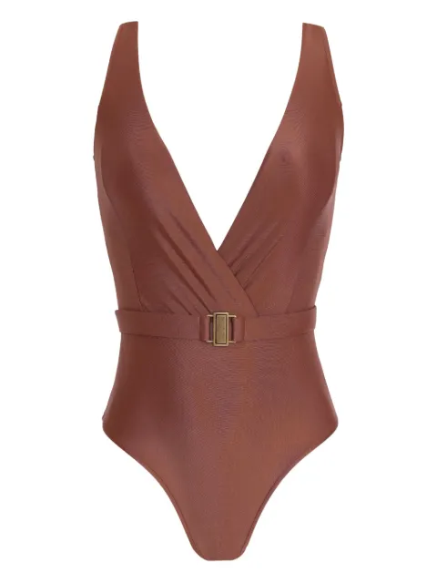 Lygia & Nanny Evita belted V-neck swimsuit
