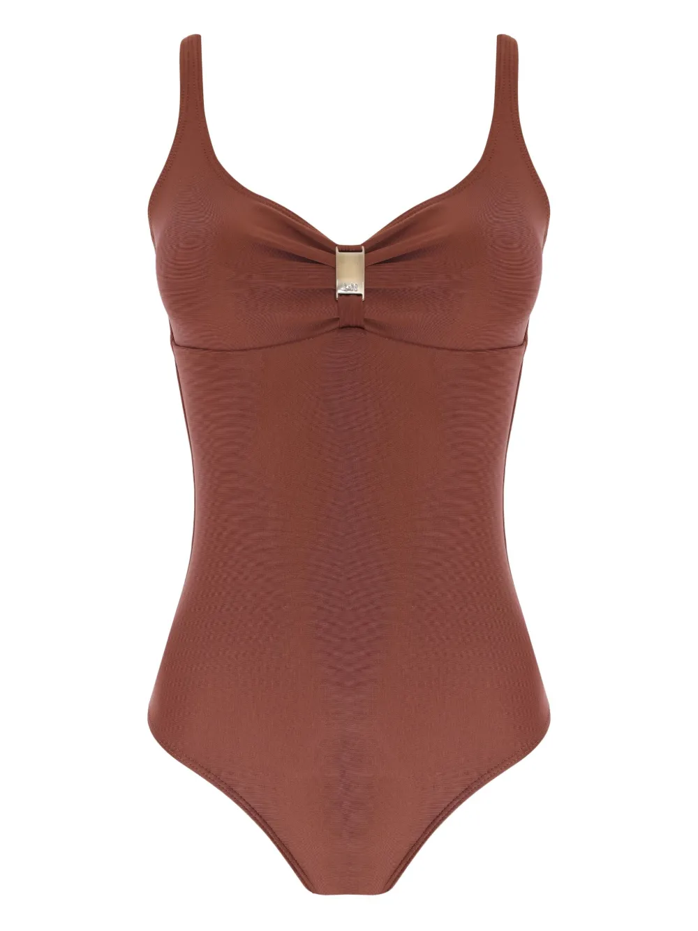 Lygia & Nanny Roberta Clasp-detail Swimsuit In Brown