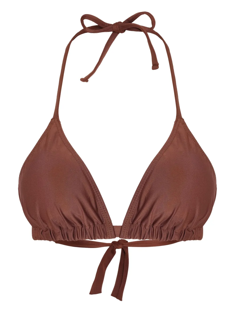Lygia & Nanny Iasmin Triangle-halter Bikini Top In Brown