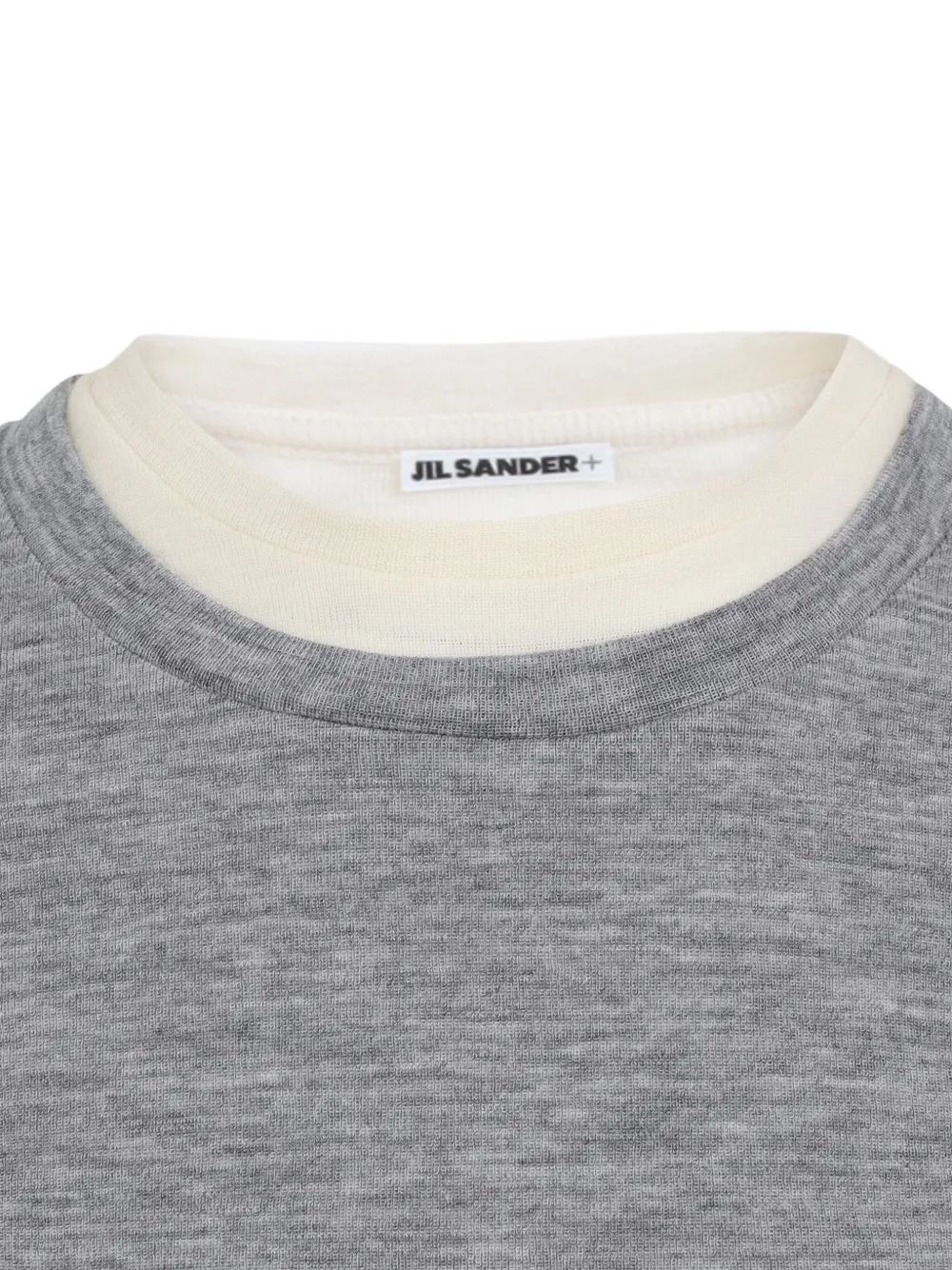 Jil Sander Crew Neck T-shirt And Vest Two-piece Set In Gray