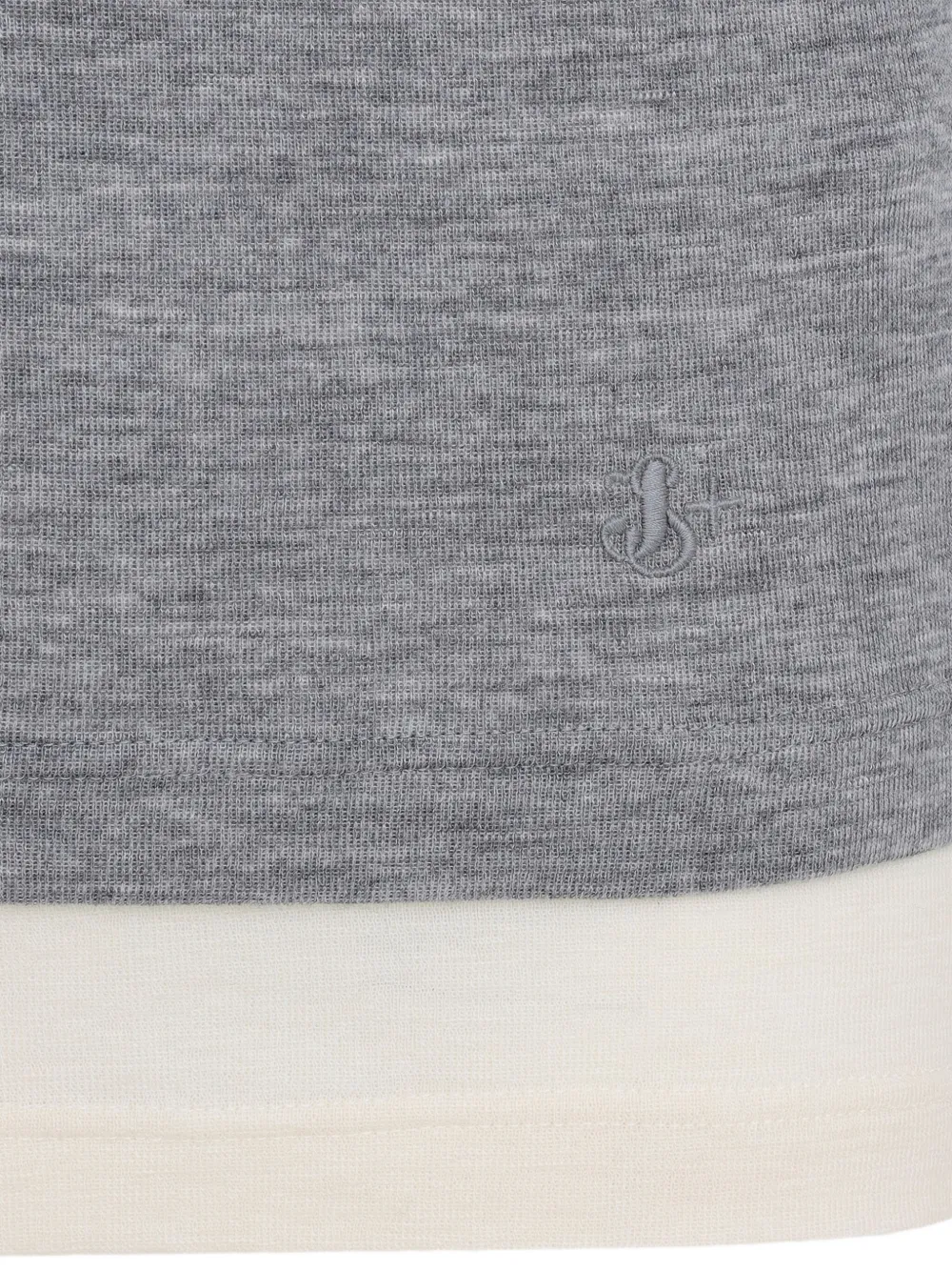 Jil Sander Crew Neck T-shirt And Vest Two-piece Set In Gray