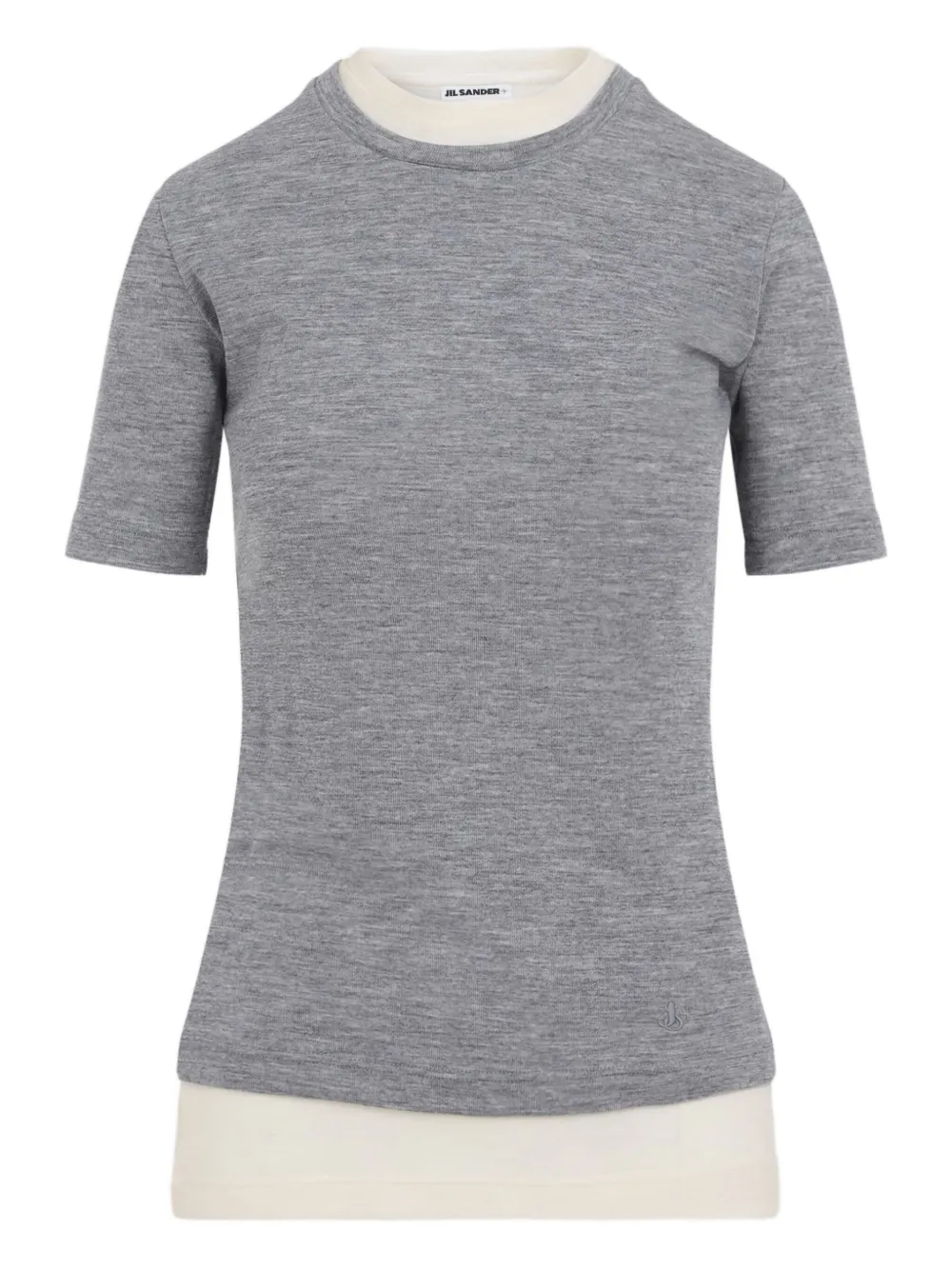 JIL SANDER+ layered short-sleeved T-shirt - グレー JIL SANDER+ layered short-sleeved T-shirt - グレー