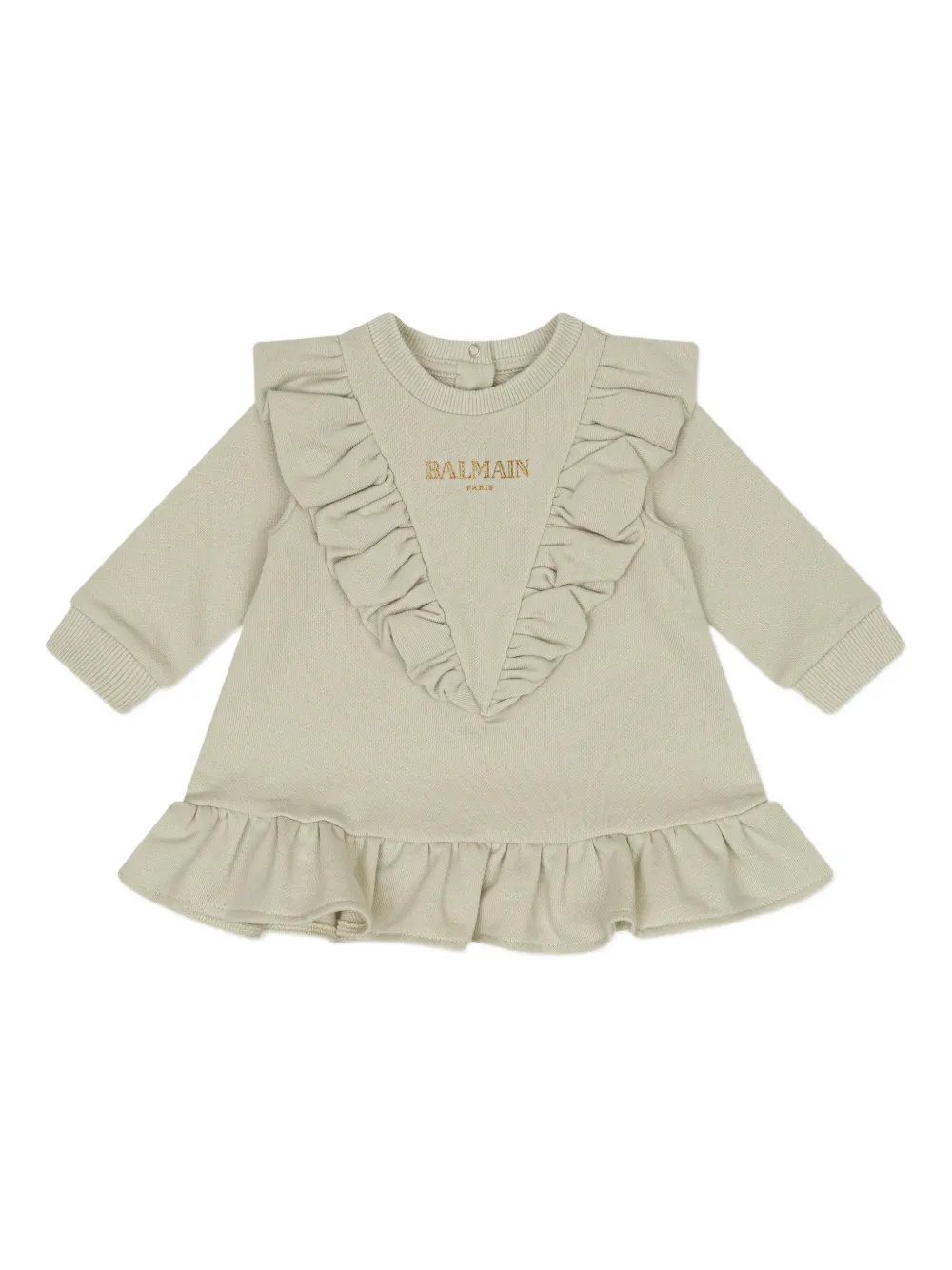 Balmain Kids ruffled dress set - Beige