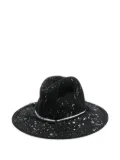 Yesey splatter-print fedora hat - Black