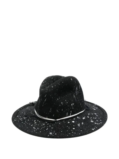 Yesey splatter-print fedora hat