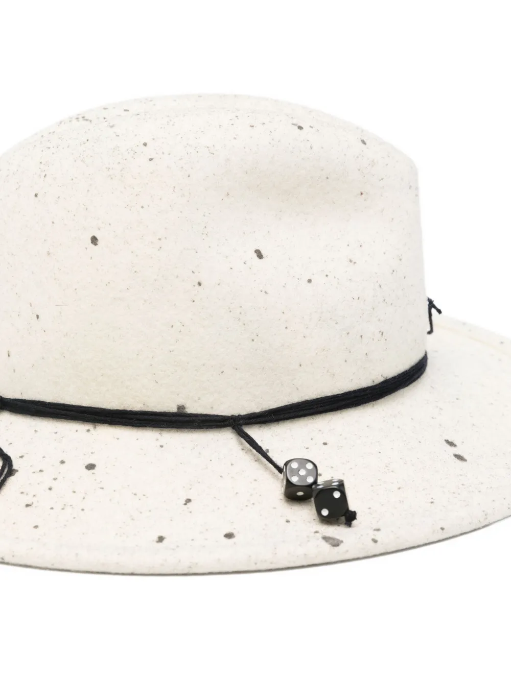 Yesey Speckled-dice Hat In Neutral