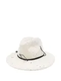 Yesey speckled-dice hat - White