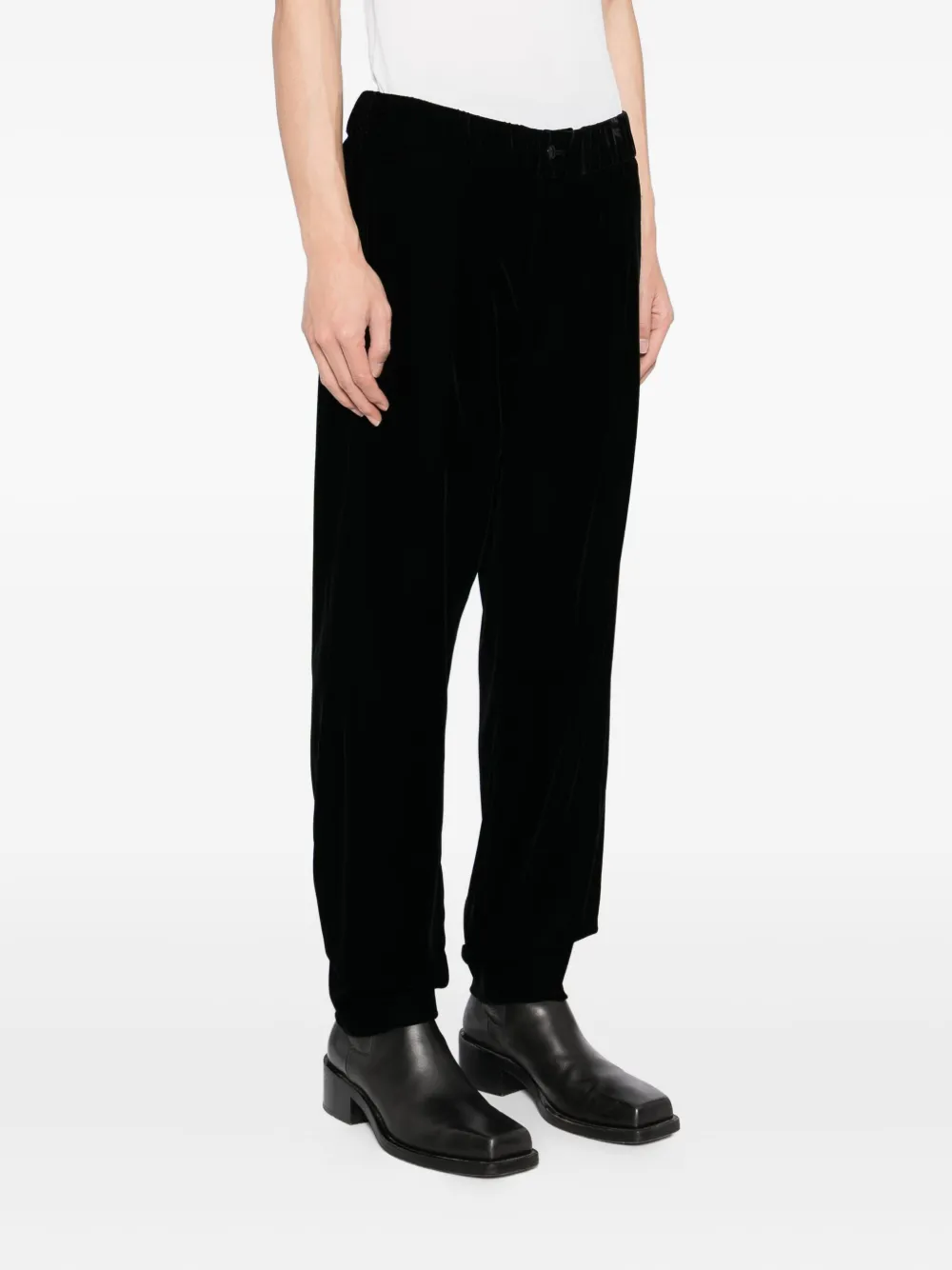 Giorgio Armani Broek met platte voorkant Zwart