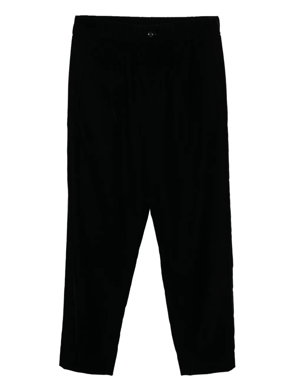 Giorgio Armani フラットフロント パンツ - ブラック Giorgio Armani フラットフロント パンツ - ブラック