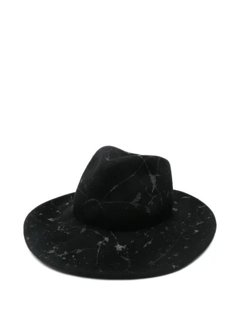 Yesey crackle-print fedora hat