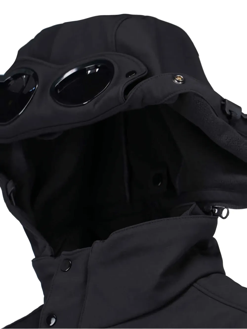 C.p. Company Mens Sleeveless Jacket With Integrated Goggles And High Collar In Black