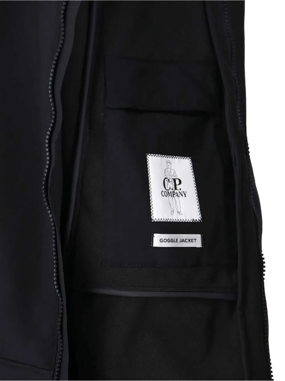 C.p. Company Mens Sleeveless Jacket With Integrated Goggles And High Collar In Black