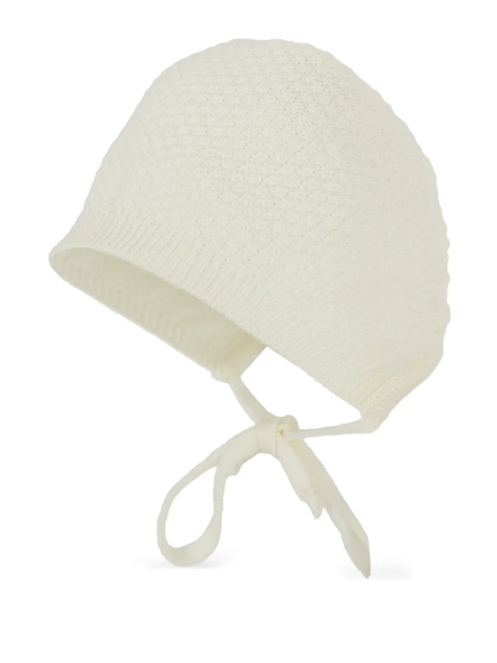 Little Bear Wollen muts met strikdetail Beige