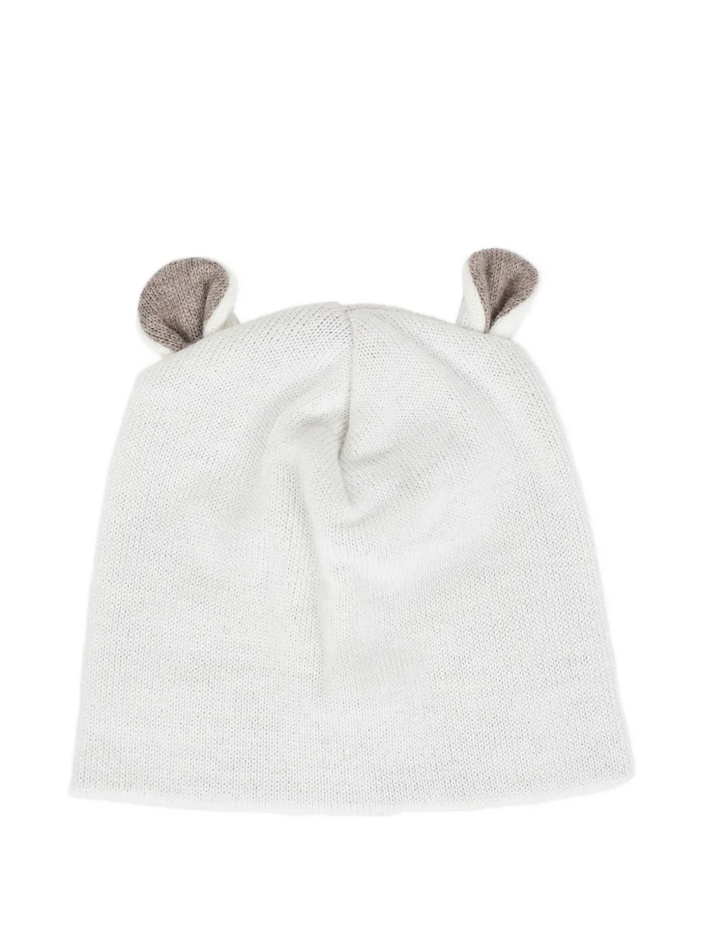 Little Bear bear-ear wool beanie | Neutrals | Image 1