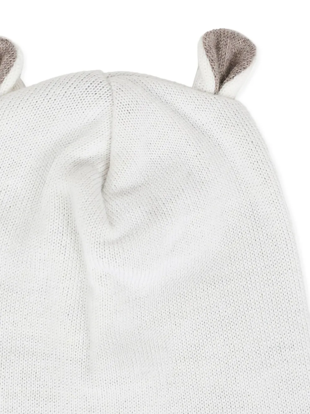 Little Bear Wollen muts met beerprint Beige