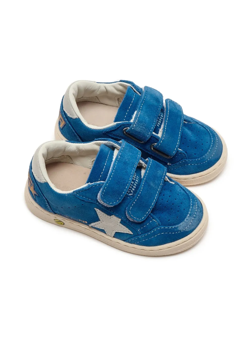Golden Goose Kids Ball Star touch-strap sneakers Blue