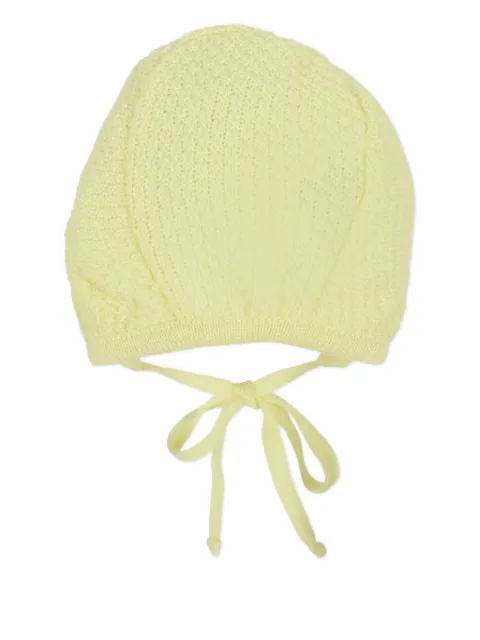 Little Bear tie-fastening wool beanie