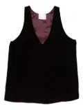 Forte Forte velvet V-neck top - Red