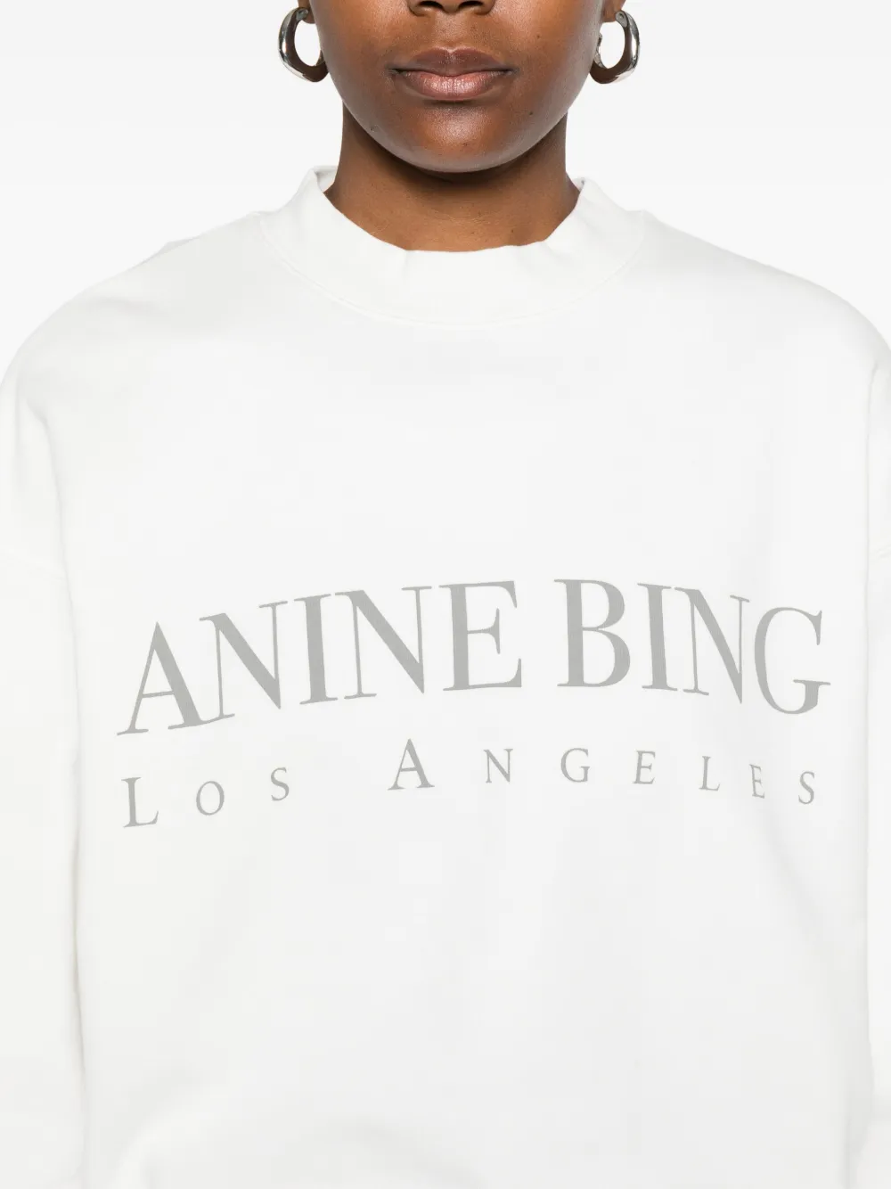 Anine Bing Jaci Sweatshirt Los Angeles In White
