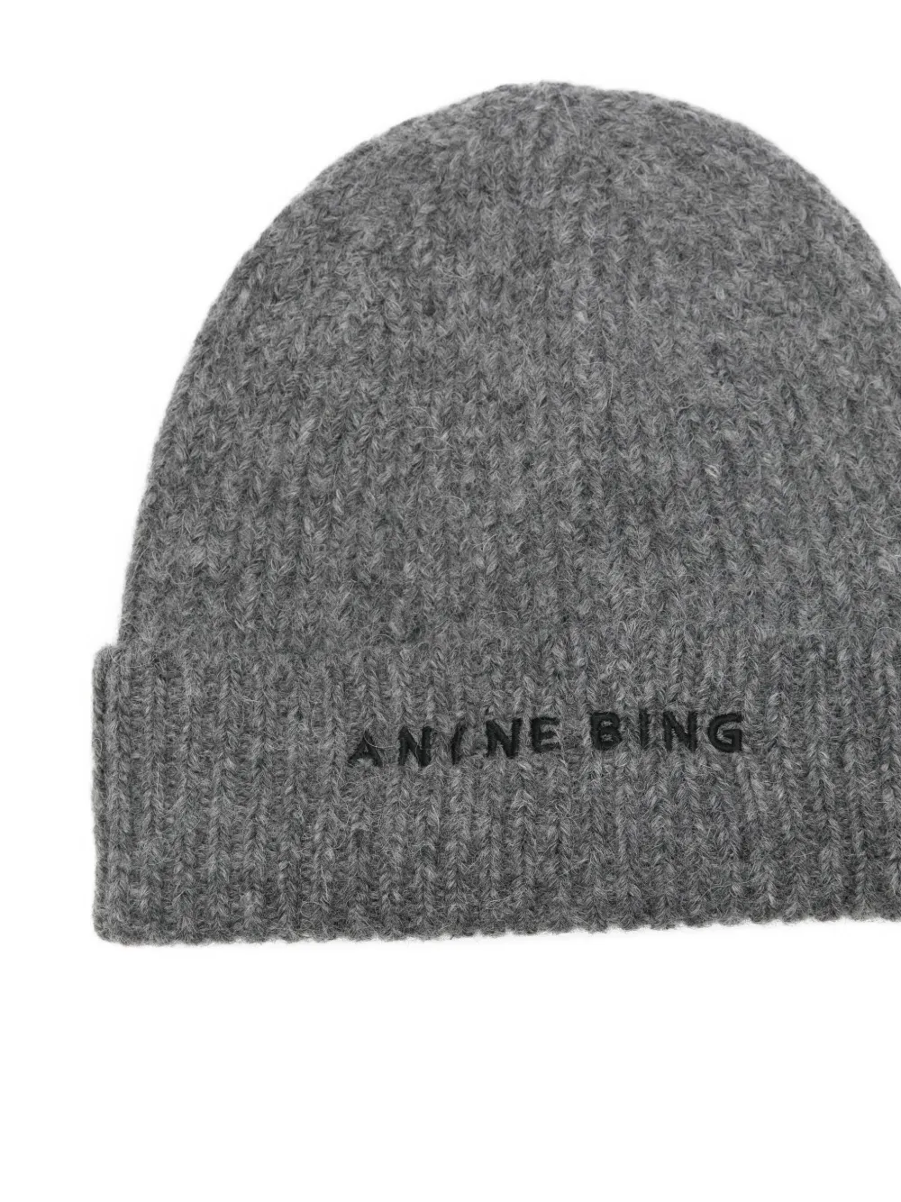 Anine Bing Ribbed-knit Beanie In Gray