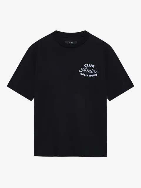 AMIRI playera con cuello redondo y logo estampado